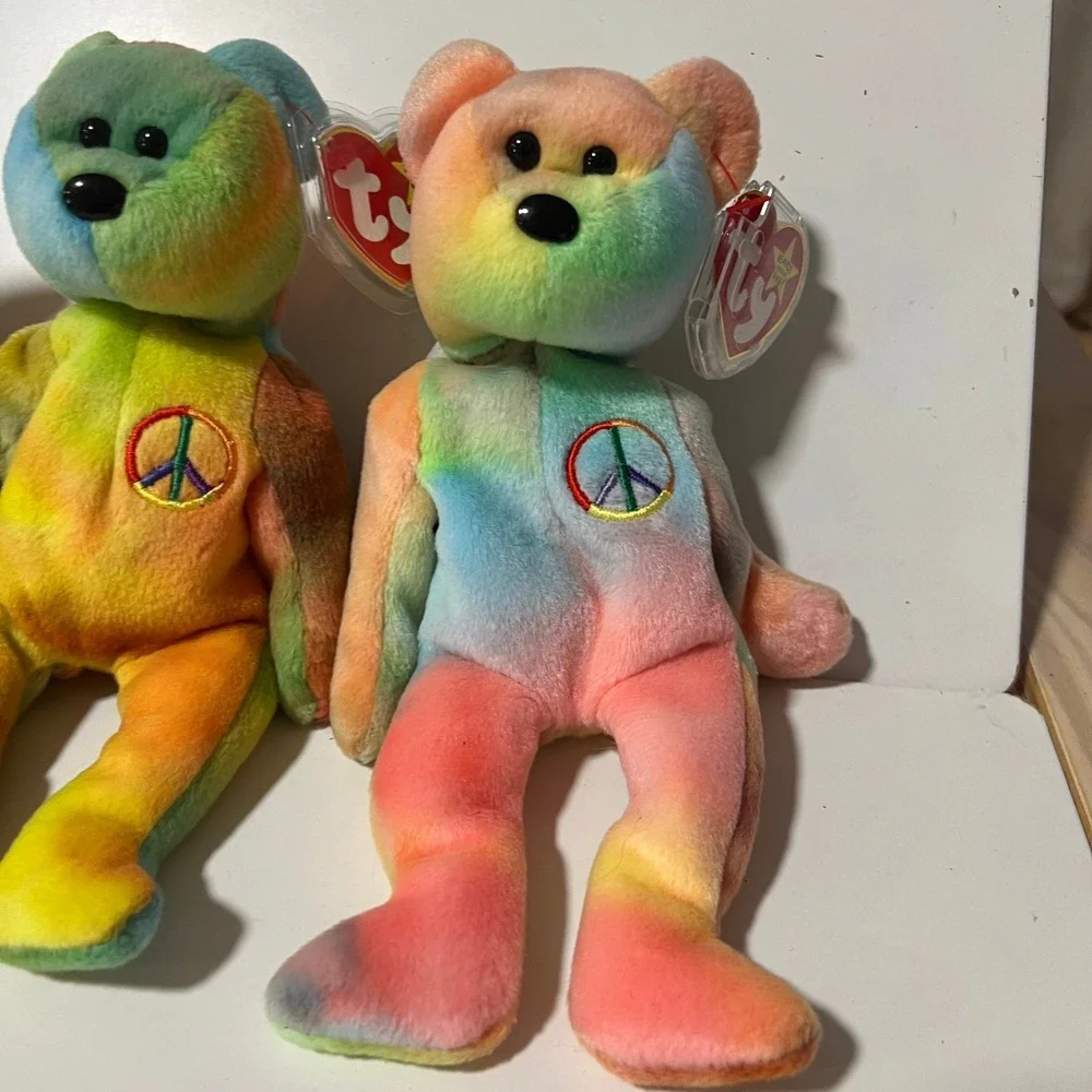 Ty Beanie Babies Bear Lot of‎ 6 Peace Millennium The End 90s Y2K retired